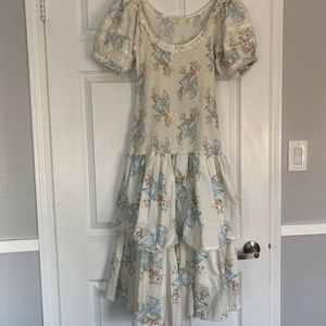 LoveShackFancy white floral dress in a size small